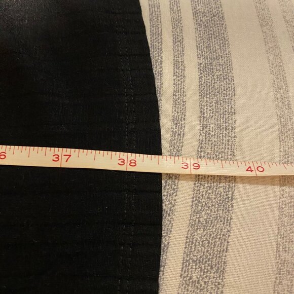 J. Jill Black Long Sleeve Round Neck Drawstring Waist Sheath Dress Size M - Picture 6 of 6